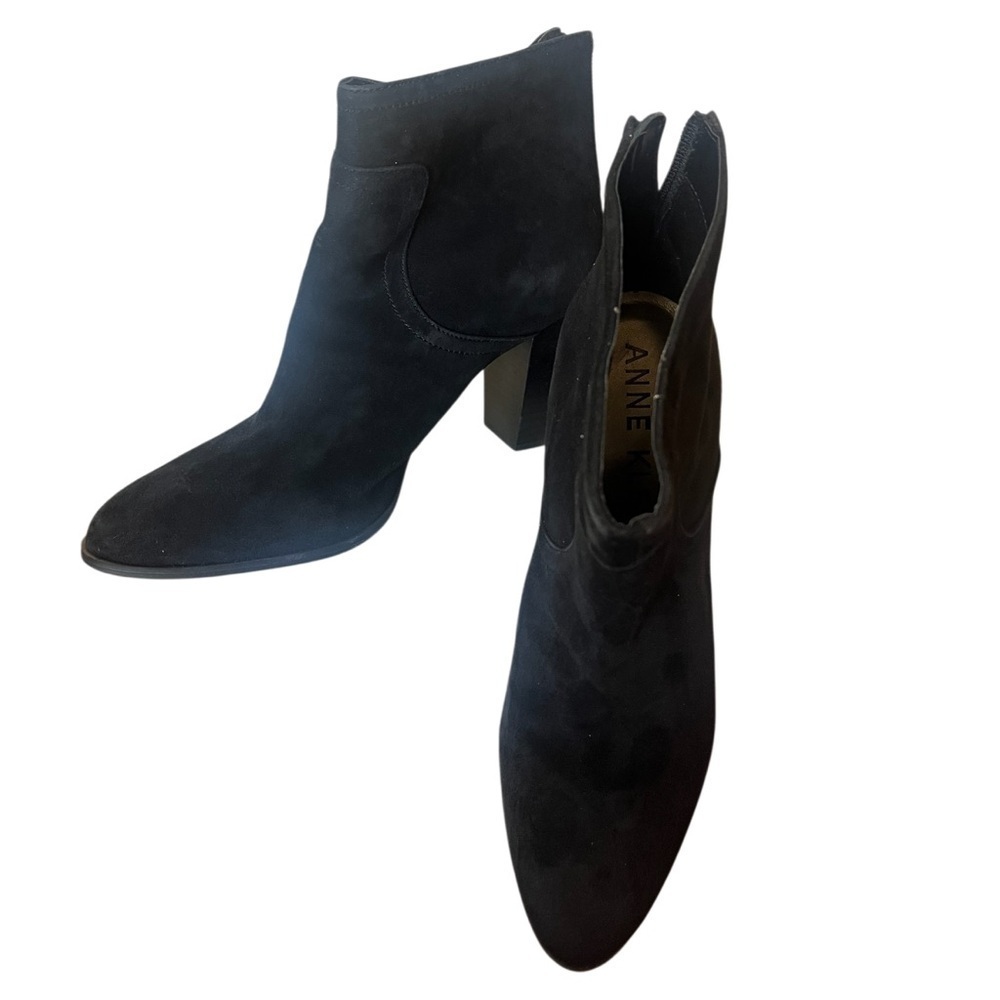 Anne Klein Black Suede Booties- NWT size 11